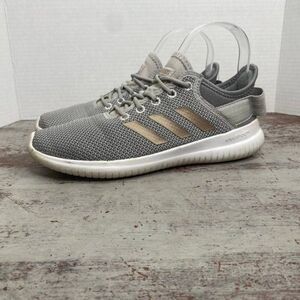 Adidas grey & gold cloudfoam athletic Workout Shoes 6.5